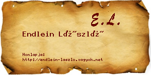 Endlein László névjegykártya