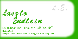 laszlo endlein business card